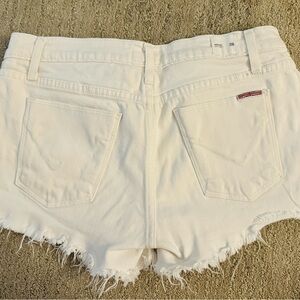 Hudson white cut off jean shorts size 26